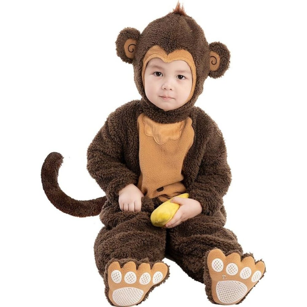 Kid Toddler Halloween Monkey Costume One-Piece Halloween Outfit